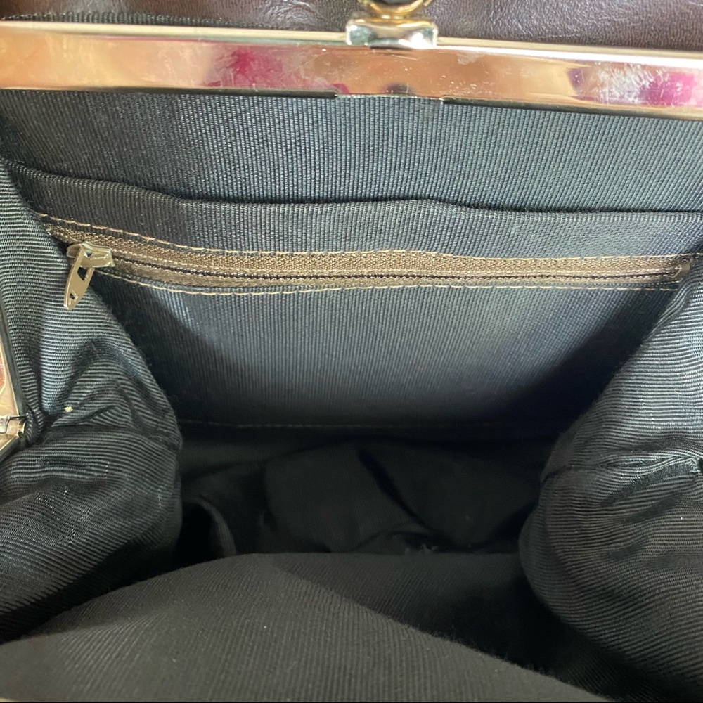 VTG PATCHWORK FAUX LEATHER BAG - Picture 10 of 14